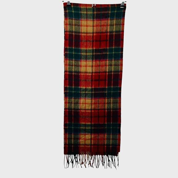 NWT Tartan Traditions Scarf 100% Wool Scotland Wrap Fringed 64" x 12" - Picture 3 of 7